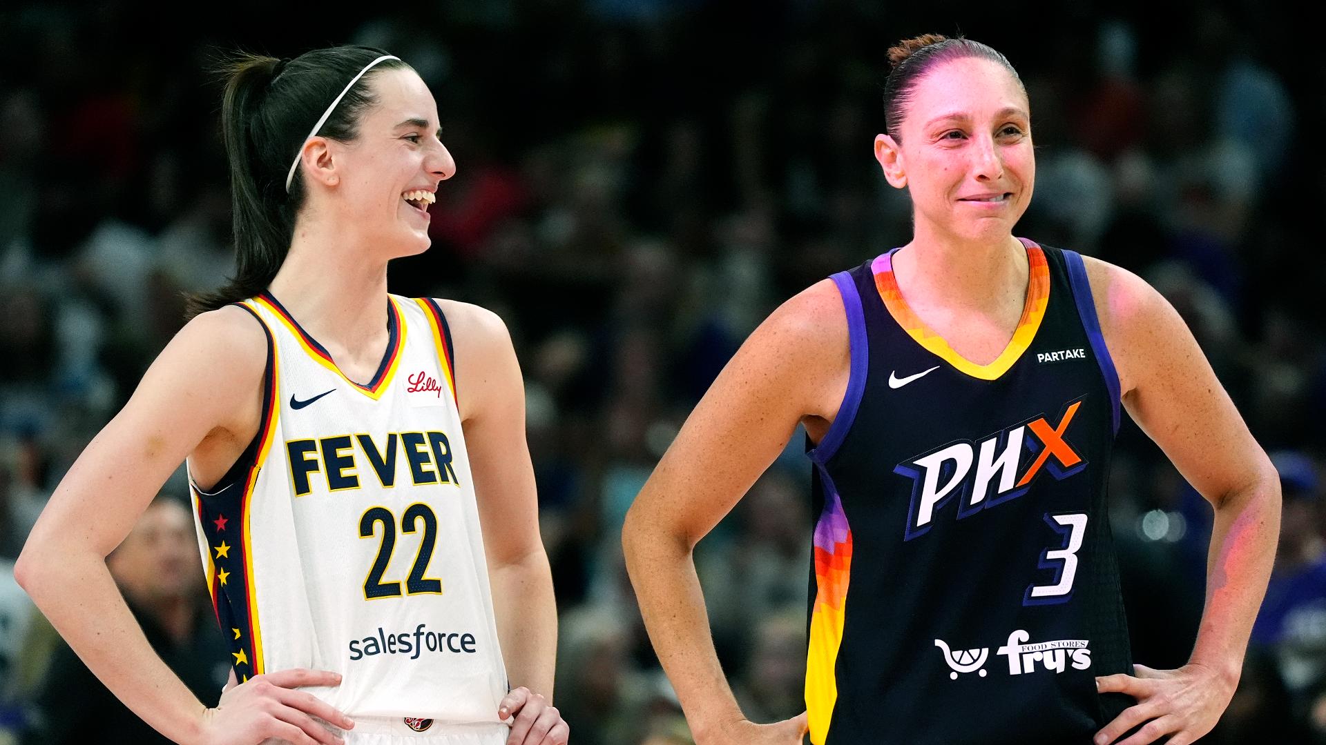 Caitlin Clark and Diana Taurasi